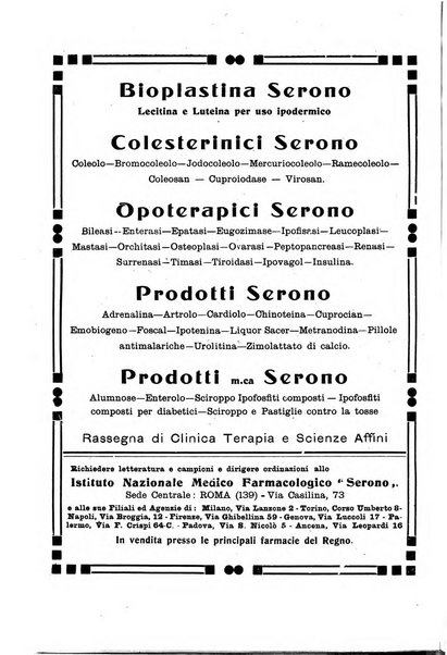 Folia medica periodico trimensile di patologia e clinica medica