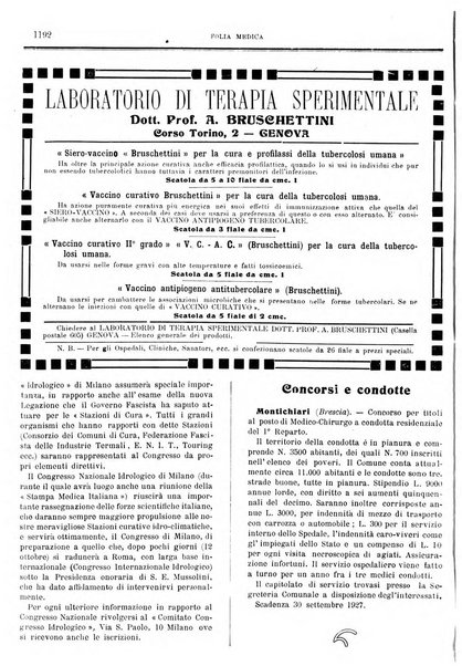 Folia medica periodico trimensile di patologia e clinica medica