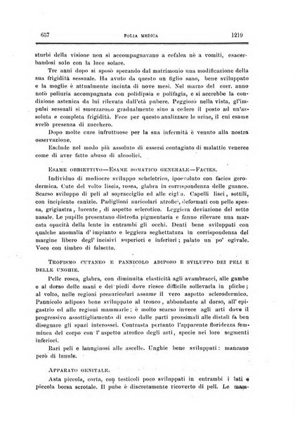 Folia medica periodico trimensile di patologia e clinica medica