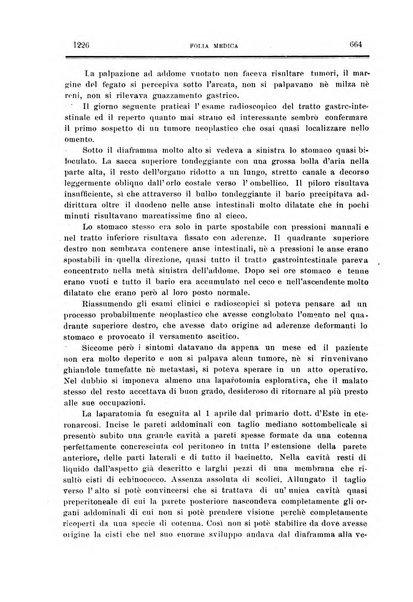 Folia medica periodico trimensile di patologia e clinica medica