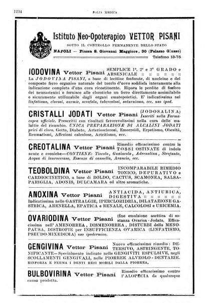 Folia medica periodico trimensile di patologia e clinica medica