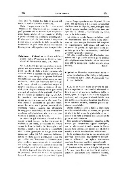 Folia medica periodico trimensile di patologia e clinica medica