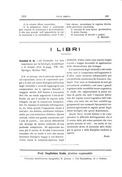 Folia medica periodico trimensile di patologia e clinica medica