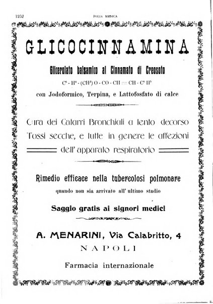 Folia medica periodico trimensile di patologia e clinica medica