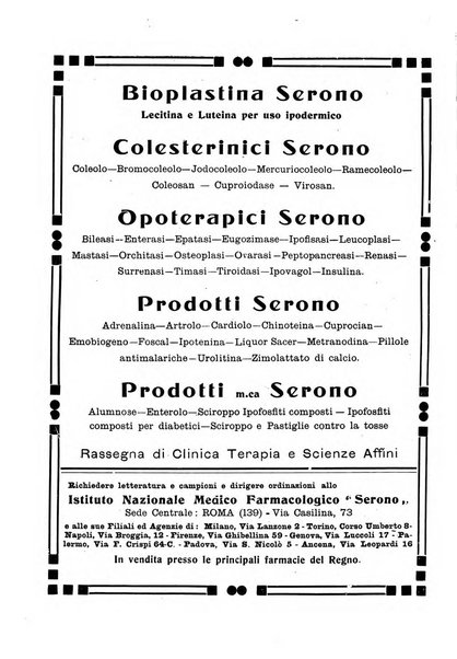 Folia medica periodico trimensile di patologia e clinica medica