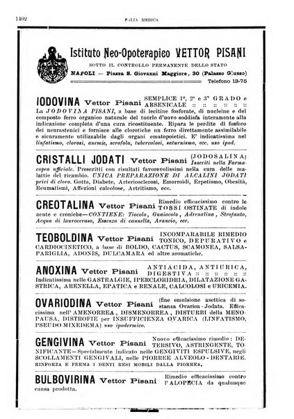 Folia medica periodico trimensile di patologia e clinica medica