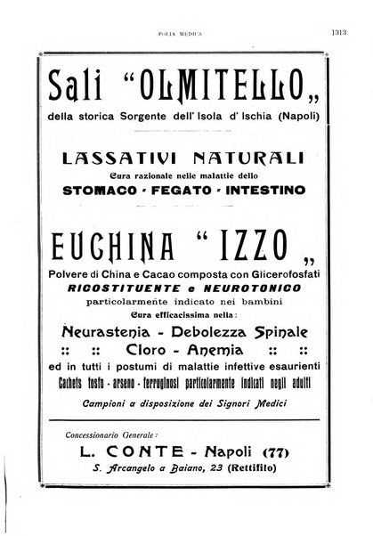 Folia medica periodico trimensile di patologia e clinica medica