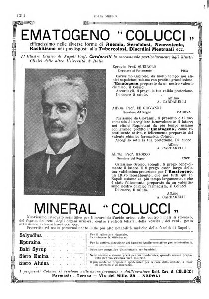 Folia medica periodico trimensile di patologia e clinica medica