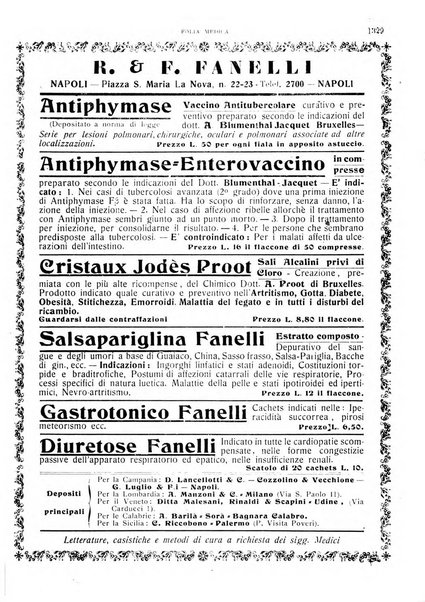 Folia medica periodico trimensile di patologia e clinica medica