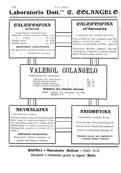 Folia medica periodico trimensile di patologia e clinica medica