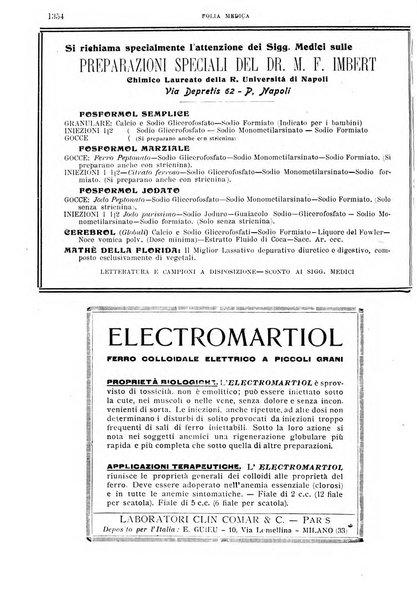 Folia medica periodico trimensile di patologia e clinica medica