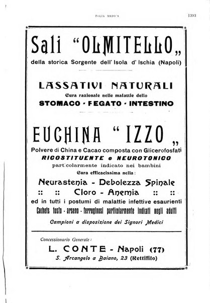 Folia medica periodico trimensile di patologia e clinica medica