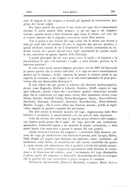 Folia medica periodico trimensile di patologia e clinica medica