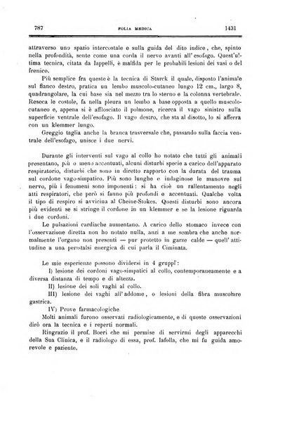 Folia medica periodico trimensile di patologia e clinica medica