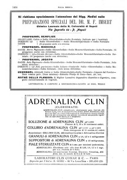 Folia medica periodico trimensile di patologia e clinica medica