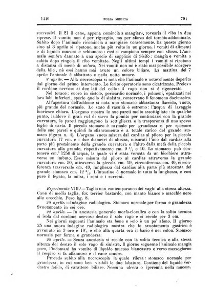 Folia medica periodico trimensile di patologia e clinica medica