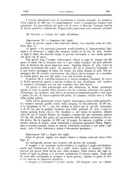 Folia medica periodico trimensile di patologia e clinica medica