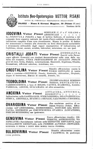 Folia medica periodico trimensile di patologia e clinica medica