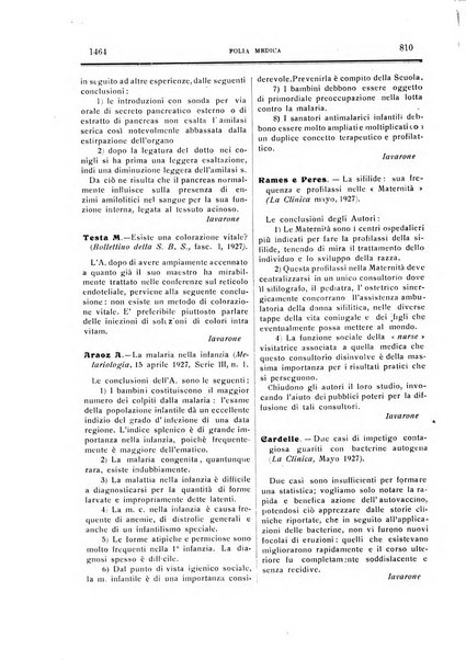 Folia medica periodico trimensile di patologia e clinica medica