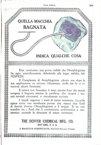 Folia medica periodico trimensile di patologia e clinica medica