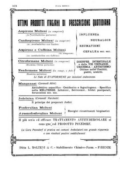 Folia medica periodico trimensile di patologia e clinica medica