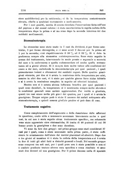 Folia medica periodico trimensile di patologia e clinica medica