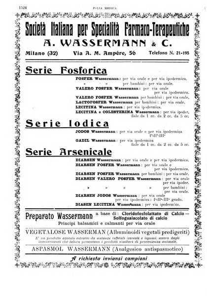 Folia medica periodico trimensile di patologia e clinica medica