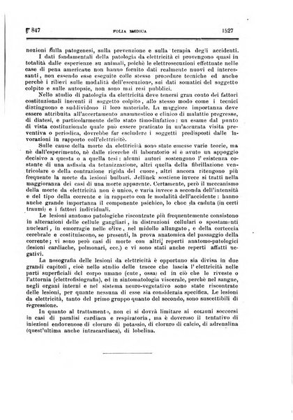 Folia medica periodico trimensile di patologia e clinica medica