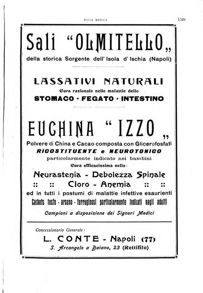 Folia medica periodico trimensile di patologia e clinica medica