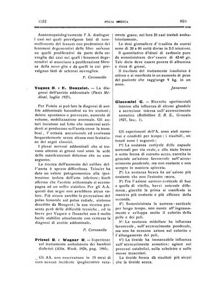 Folia medica periodico trimensile di patologia e clinica medica