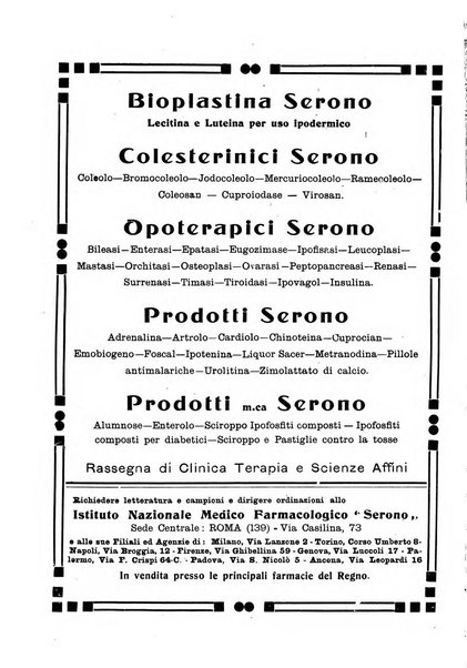 Folia medica periodico trimensile di patologia e clinica medica