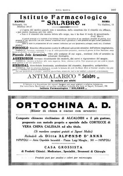 Folia medica periodico trimensile di patologia e clinica medica