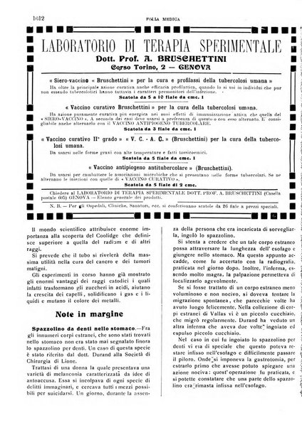 Folia medica periodico trimensile di patologia e clinica medica