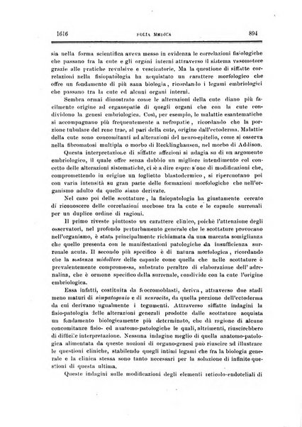 Folia medica periodico trimensile di patologia e clinica medica