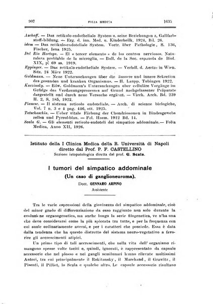 Folia medica periodico trimensile di patologia e clinica medica