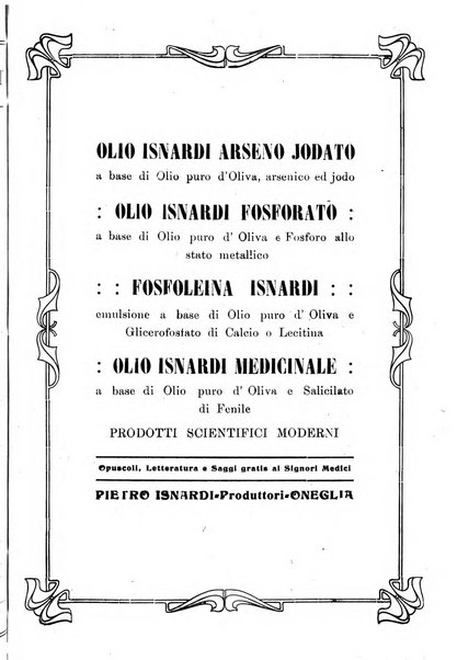 Folia medica periodico trimensile di patologia e clinica medica