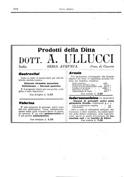 Folia medica periodico trimensile di patologia e clinica medica