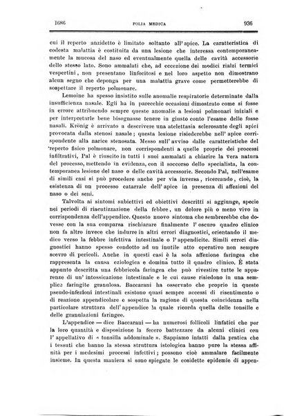 Folia medica periodico trimensile di patologia e clinica medica