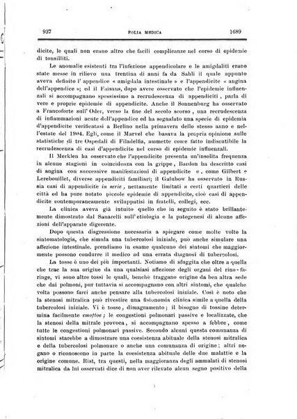 Folia medica periodico trimensile di patologia e clinica medica