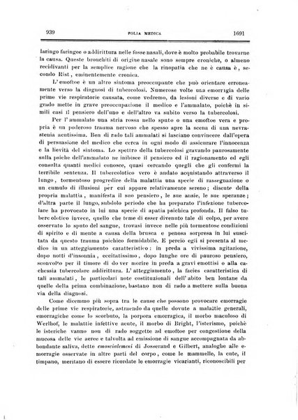 Folia medica periodico trimensile di patologia e clinica medica