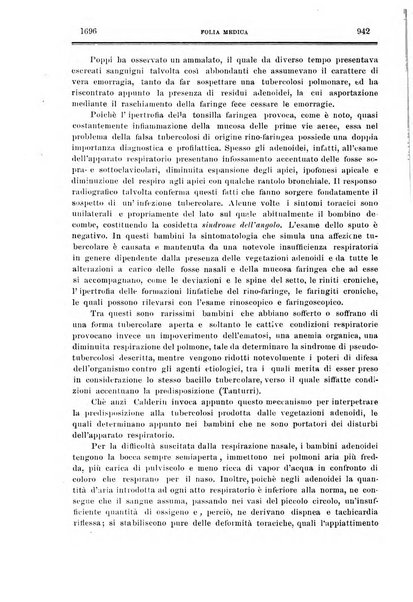 Folia medica periodico trimensile di patologia e clinica medica