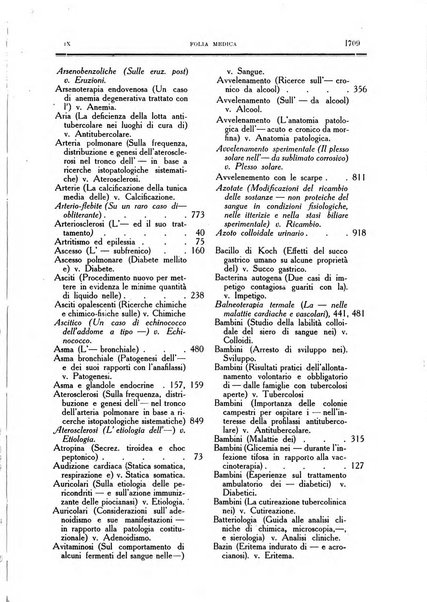 Folia medica periodico trimensile di patologia e clinica medica