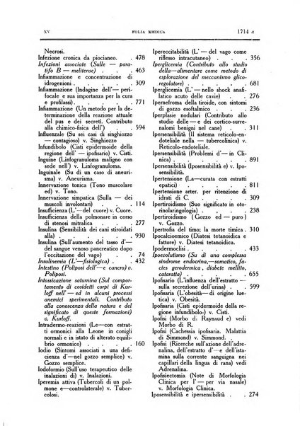 Folia medica periodico trimensile di patologia e clinica medica