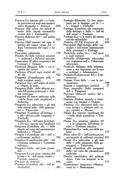 Folia medica periodico trimensile di patologia e clinica medica