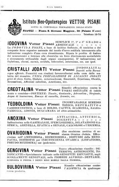 Folia medica periodico trimensile di patologia e clinica medica