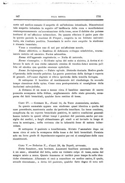 Folia medica periodico trimensile di patologia e clinica medica