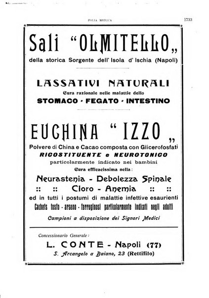 Folia medica periodico trimensile di patologia e clinica medica