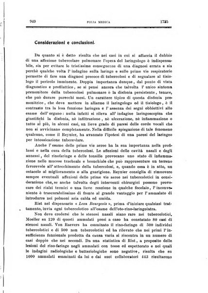 Folia medica periodico trimensile di patologia e clinica medica