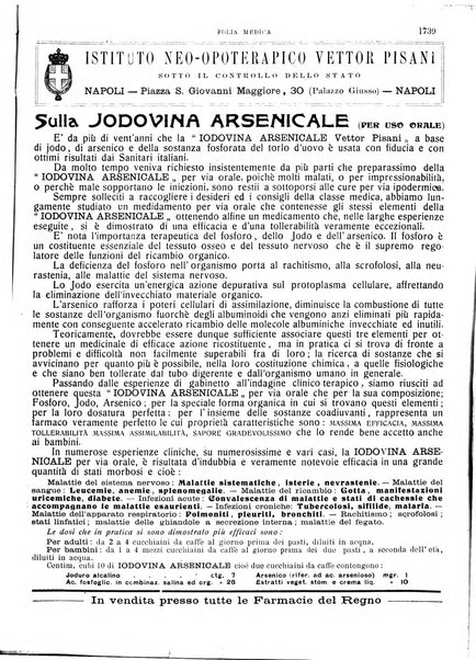 Folia medica periodico trimensile di patologia e clinica medica