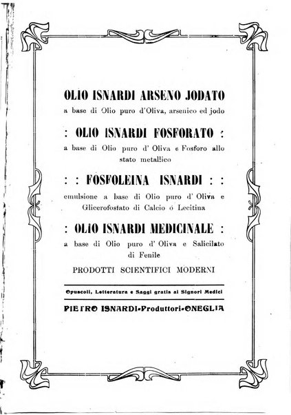 Folia medica periodico trimensile di patologia e clinica medica